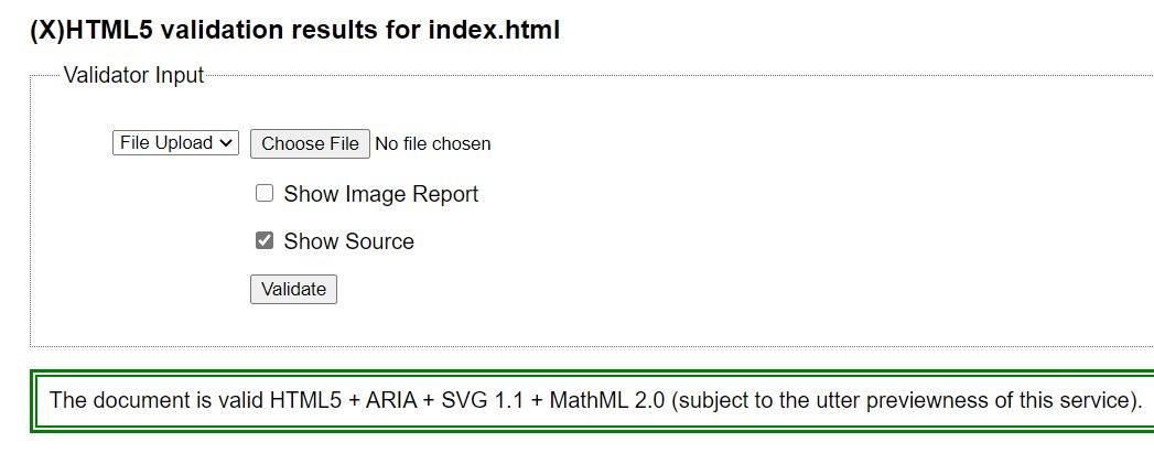 Index Validation