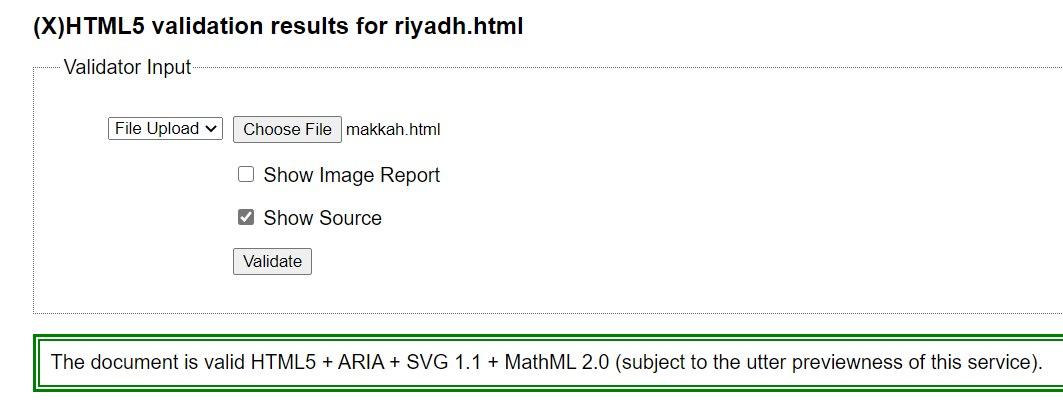 Makkah Page Validation